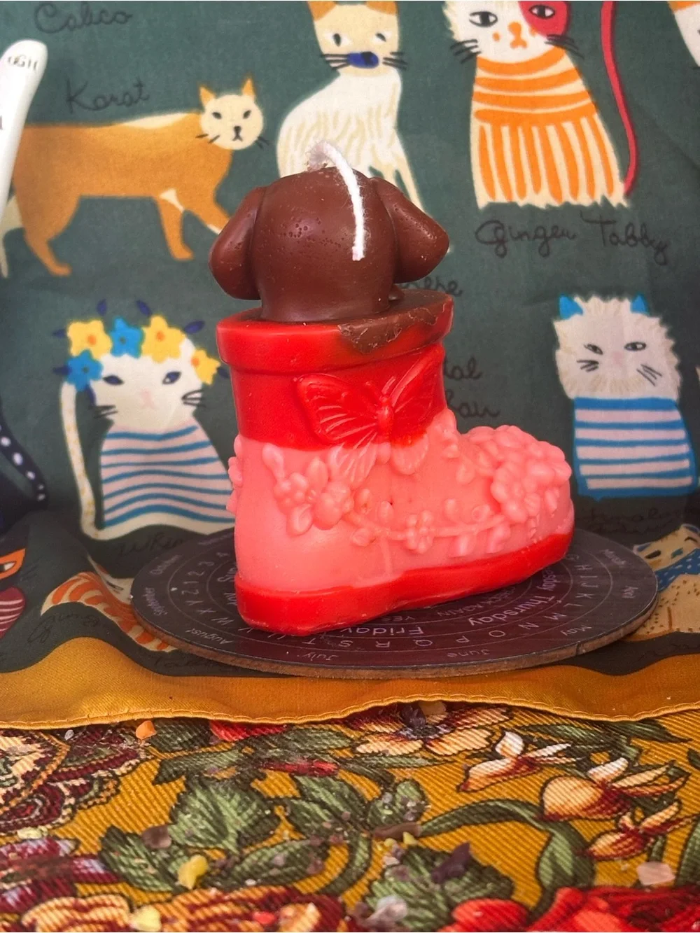Puppy in a Boot Candle